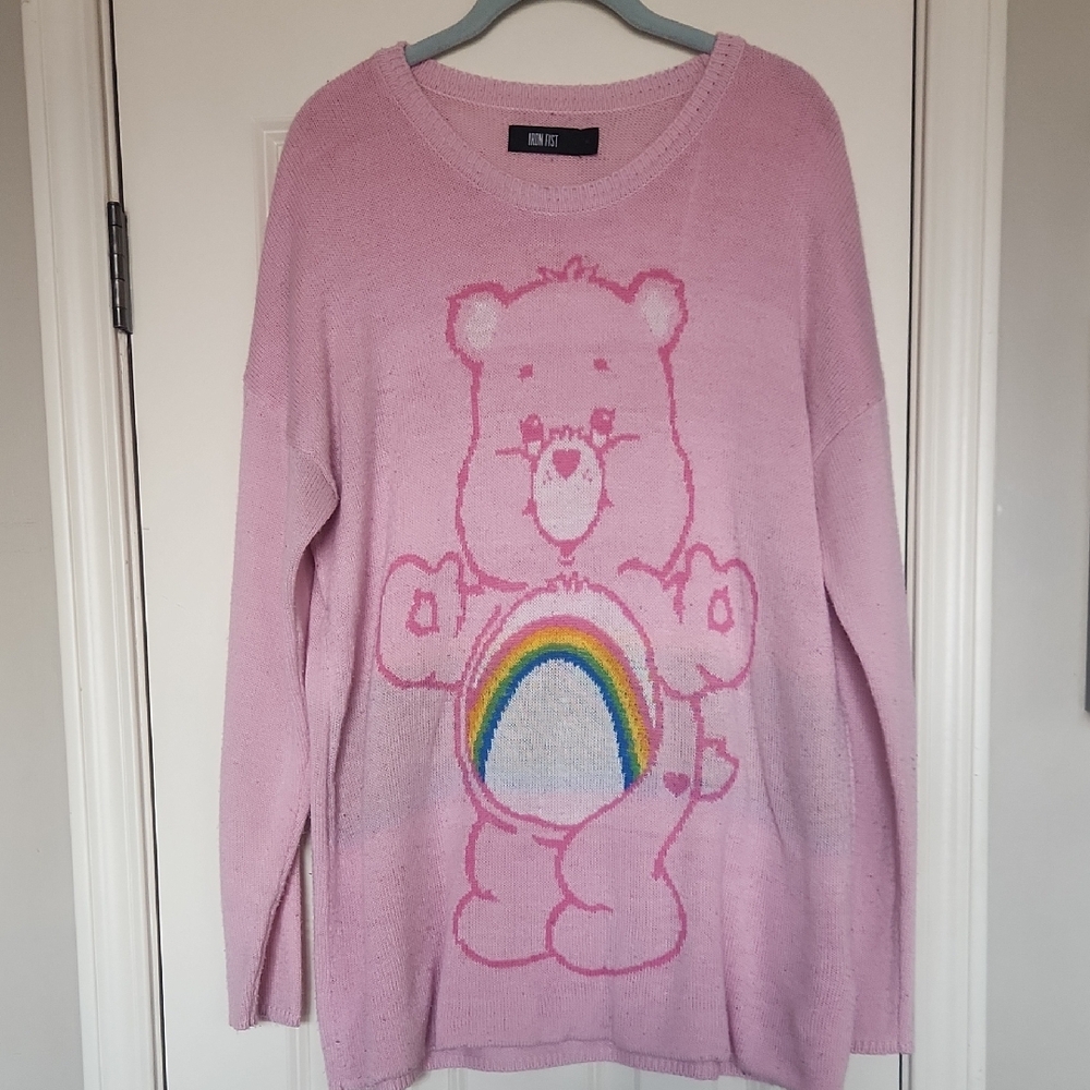 Iron Fist Pink Care Bear Rainbow Sweater